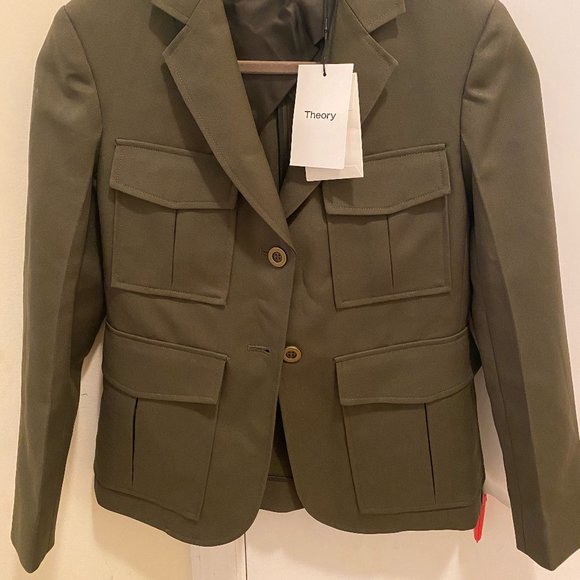 Theory Vine Green Lackman Blazer - Picture 2 of 3